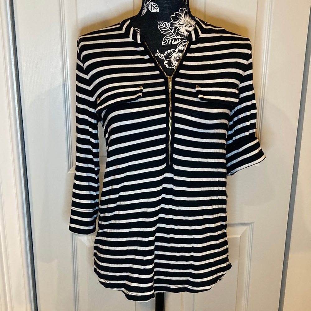Calvin Klein Stripped Blouse. Size XS